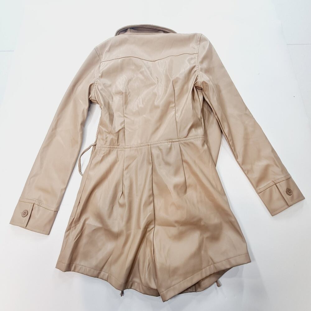 Superdown Chantel Leather Romper in Nude - Picture 13 of 16